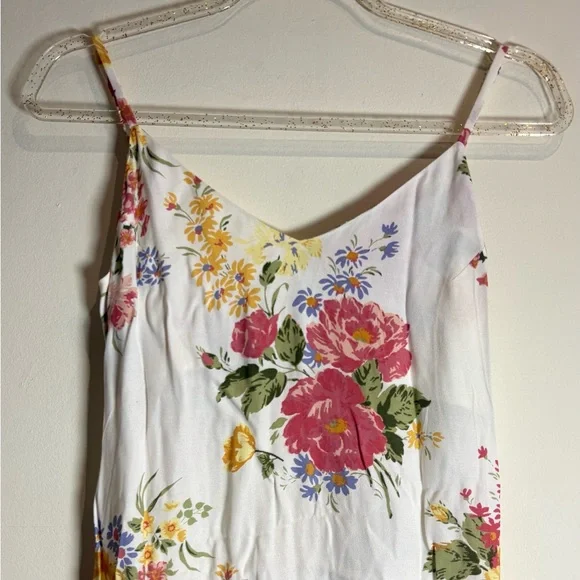 Reformation Boston Midi Dress in Bouquet White Pink Floral Size 0 - Picture 6 of 9